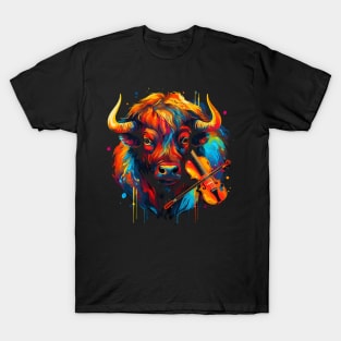 Bison Playing Violin T-Shirt